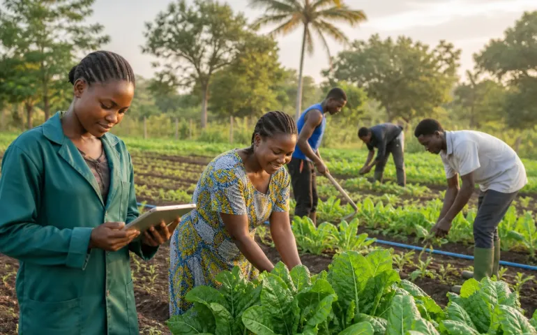 Coopérative agricole africaine en activité