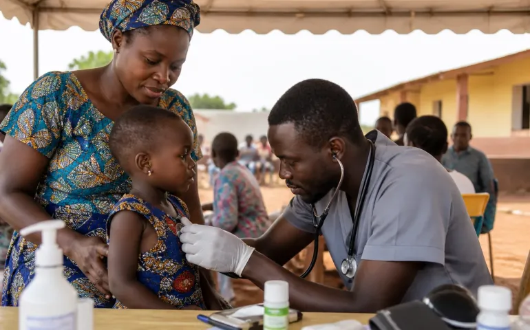 Consultation médicale communautaire en Afrique